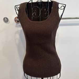 Sparkly copper brown tank top